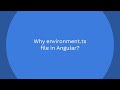 Why environment.ts in Angular? | What is environment.ts in angular | #angularinterview