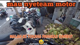 MAU NYETEAM MOTOR ⁉️MALAH DI BAWA KE PANGKAS RAMBUT🤦🏻‍♂️