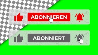 Abonnieren greenscreen mit sound | transparenter Hintergrund | Kostenfreier Download