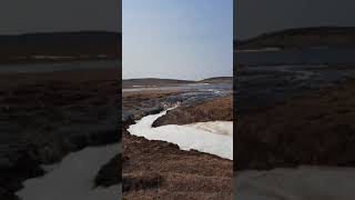 #хангалас Вид на долину Эркээни с Техтюрского моста. Весенний водопад. 10.05.2023г. #spring #water