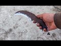 making karambit knife out of trash