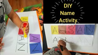 DIY Name Activity for Toddlers | Name Writing Practice | Reusable Worksheet | Easy Steps