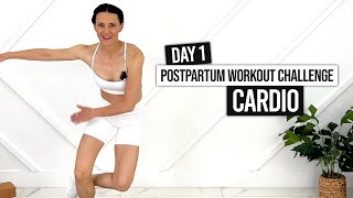 DAY 1 Advanced Postpartum CHALLENGE | 20 Minute Postpartum Cardio Workout