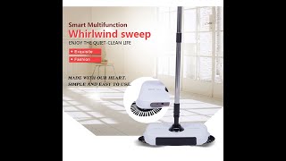 AlClean 360 Blue Rotating Hand Push Sweeping Spin Broom Sweeper