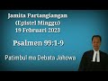 Jamita Partangiangan, Epistel Minggu 19 Februari 2023, Psalmen 99:1-9.