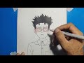 drawing como dibujar a okarun paso a paso dandadan proceso completo.