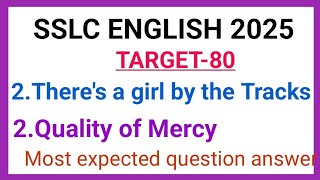 SSLC English 80 marks scoring package unit 2 poem 2 most expected question answer