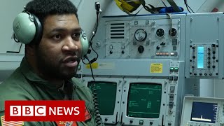 On board a Nato surveillance plane monitoring Russian activity in Ukraine - BBC News