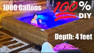 We built a DIY in-ground Hot Tub/Spa! (4 foot deep, 1000 gallons, fits 10)