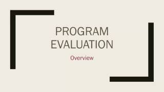 Program evaluation session1