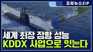 꼬리뉴스 zip | 세계 최장 잠항 성능 잠수함..한국형 차기 구축함사업으로 이어간다 | 뉴스모음집