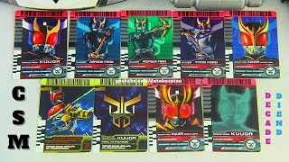 ALL Kamen Rider KUUGA Cards, CSM Decadriver \u0026 CSM Diendriver すべてのクウガカード CSM ディケイドライバー \u0026 ディエンドライバー