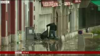 BBC News   Lourdes holy shrine closed after severe flash floods mp4