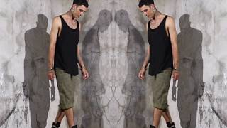 eleven44 mens black tank print low crotch shorts