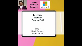 Leetcode Weekly contest 348 - Easy - Semi-Ordered Permutation