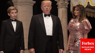 FLASHBACK: President Trump, First Lady Melania, Barron Attend 2017 Mar-A-Lago New Year’s Eve Ball