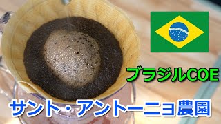 コーヒーVLOG　ブラジルCOE　サント・アントーニョ農園　ナッツ風味もチョコ風味もよい