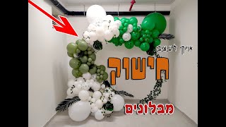 עיצוב חישוק אורגני | עיצוב אורגני בבלונים | How To Make round balloon arch  From Balloons