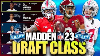 I put the 2023 NFL Draft Class into Madden 23
