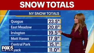 NYC blizzard update: NY, NJ, CT snow totals so far