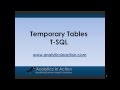 Temporary Tables in T-SQL