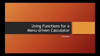 Menu-driven Calculator in Java