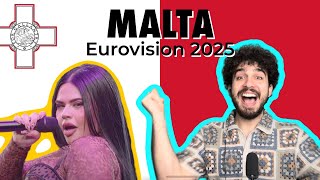 Malta Eurovision 2025 REACTION! 🇲🇹 | Mariana Conte - Kant (Singing)