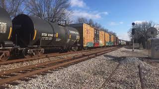 CSX Northbound Mixed Freight Train In Brentwood Tennessee