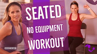 13 Min BodySit Seated No Equipment Workout:  Chair exercises for injuries, limited mobility, seniors