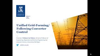 Public lecture with Professor Ian Hiskens: Unified Grid-Forming/Following Converter Control