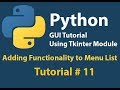 Python GUI: Adding Event to menu list Tutorial# 11