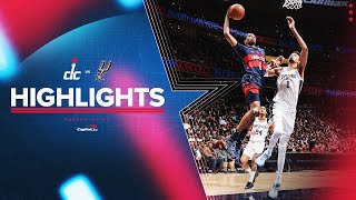 Highlights: Washington Wizards vs. San Antonio Spurs | 2.10.25