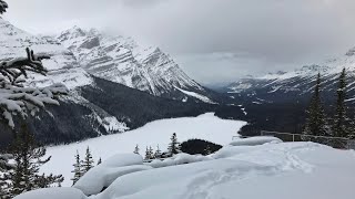 Peyto Lake in Winter Banff Lake Louise Columbia Parkway