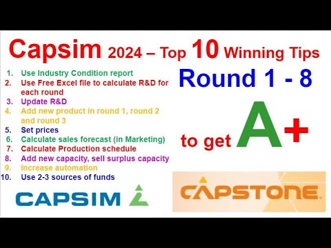 Capsim Guide 2024 - Top 10 Winning Tips - Round 1 To Round 8 - Capsim ...