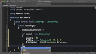 023 Stack Layout in Code - Xamarin Forms Course