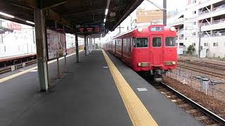 名鉄神宮前駅1番線　急行一宮行き到着