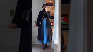 اجمل تنسيقات تنانير جينز شتاء 2024 #hijabfashionista #fashiontrends #hijabstyle  #hijabfashion