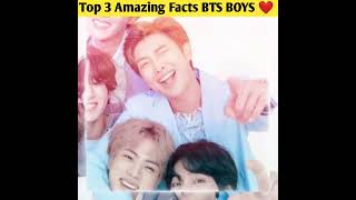 Top 3 Amazing Facts BTS BOYS ❤️ #youtubeshorts #classifiedfacts #viralvideo #trending #btsboys