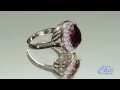 large ruby color round cz in platinum anniversary ring item 8021