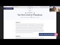 Scholar Exchange: Article II: Presidency and the Executive Branch  (High school and college level)
