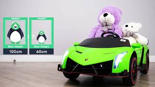 Lamborghini Veneno Licensed 2 x 12v Battery Electric Ride On Car For Kids With Remote Control