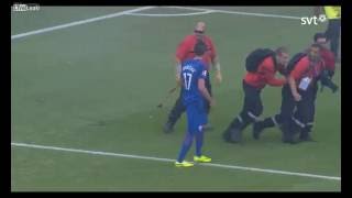 Flares and explosion during Croatia vs Czech Republic EURO 2016