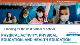 Playbook for Healthy School Communities: Physical Activity + Education + Health | Kaiser Permanente