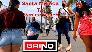 Santa Monica Beach Pier to Venice Beach Boardwalk Virtual Bike Tour Grind for 04-14-21