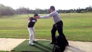 [Australian Golf Academy _ ANK GOLF] Riku Ogura with Ian Triggs - basic fundamentals of golf