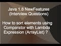 3. How to sort elements using  Comparator with  LambaExpression (ArrayList) ?