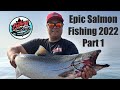 MONSTER CHINOOK!! Epic salmon fishing 2022 Part 1 Sandheads #straitofgeorgia #salmon #fishing