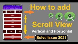 How to add Horizontal and Vertical Scroll View |Scroll View Android Studio | Horizontal | Vertical
