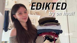 HUGE Edikted Try On Haul + Review (going out tops, jeans, sweaters, etc.)