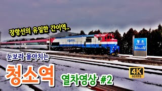 장항선 유일한 간이역, 청소역을 지나는 열차들 (Train passing at JanghangLine Cheongso Station, Korea)